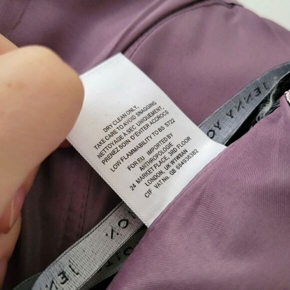 Jenny Yoo Collection Bridesmaid Dress Purple 6 Lace Tulle Adjustable - Picture 16 of 16